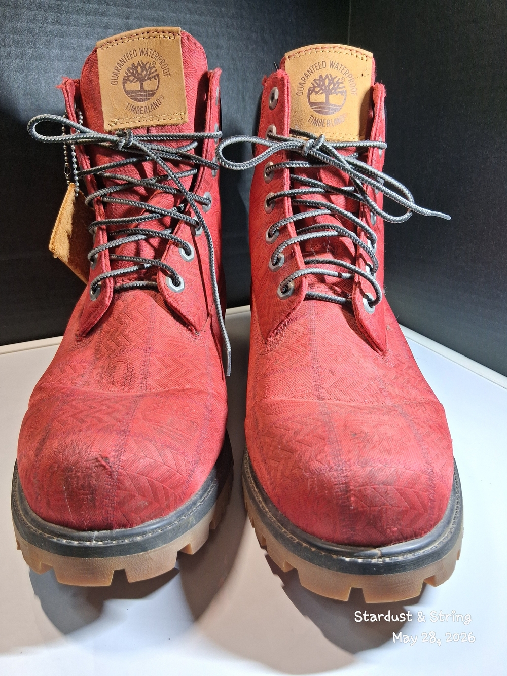 Timberland Mens 6 Inch Premium Waterproof Boots Red Size 9.5 - Picture 8 of 16